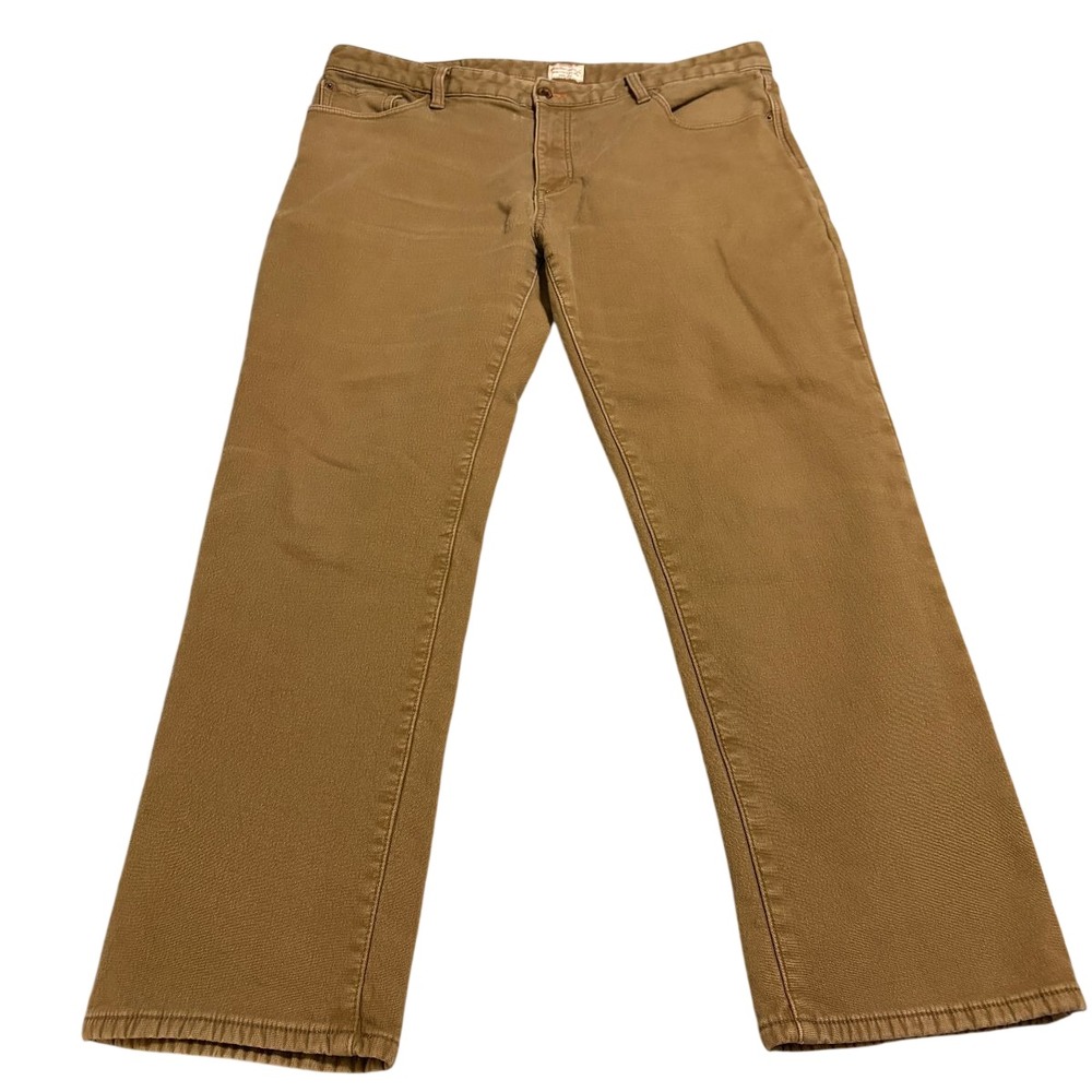 Weatherproof Vintage Pants Fleece Lined Mens W40 L32 Brown Regular Fit Preowned